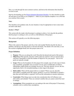 Here, we work through the most common sections, and look at the information that should be 
covered in each. 
Start by downlo