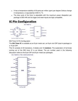   (http://www.circuitstoday.com/wp-content/uploads/2009/09/555-Timer-IC.jpg)
It has a temperature stability of 50 parts per