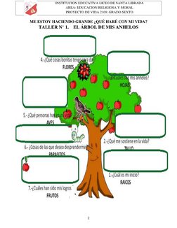 Proyecto de Vida para Sexto Grado | PDF