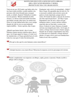 Proyecto de Vida para Sexto Grado | PDF