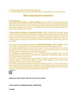 Anticipatory Bail Application Format Guide | PDF | Law