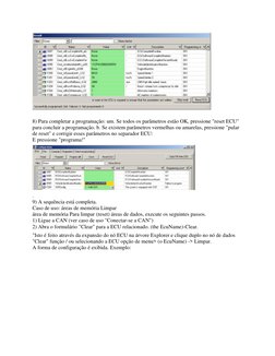 8) Para completar a programação: um. Se todos os parâmetros estão OK, pressione "reset ECU" 
para concluir a programação.