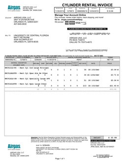 Airgas Cylinder Rental Invoice Details | PDF