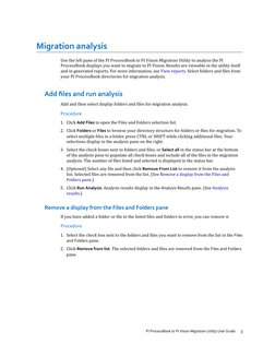Migration analysis
Use the left pane of the PI ProcessBook to PI Vision Migration Utility to analyze the PI
ProcessBook displ