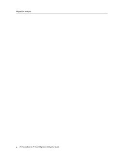 Migration analysis
4  PI ProcessBook to PI Vision Migration Utility User Guide
