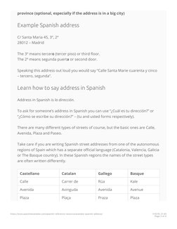 Writing Addresses in Spain | PDF | Spain | Linguistics