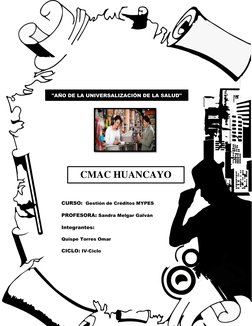 "AÑO DE LA UNIVERSALIZACIÓN DE LA SALUD" 
CURSO:  Gestión de Créditos