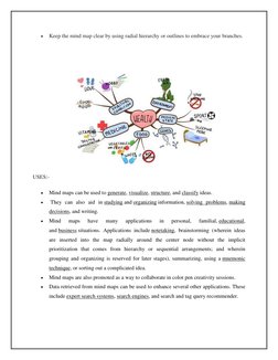  
Keep the mind map clear by using radial hierarchy or outlines to embrace your branches.