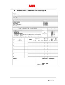MV Switchgear Factory Acceptance Testing | PDF