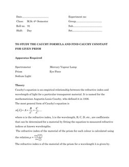 Date………………………….. 
Experiment no:      
Class:     M.Sc 4th Semester 
Group…………………………. 
Roll no.   91 
Sub…………………………….. 
Shift