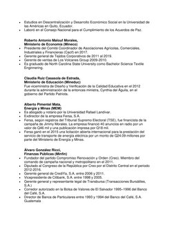  
Estudios en Descentralización y Desarrollo Económico Social en la Universidad de 
las Américas en Quito, Ecuador. 
 
Labo