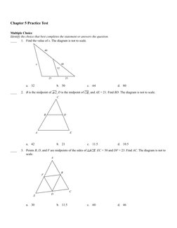 Chapter 5 Geometry Practice Test | PDF | Triangle | Perpendicular