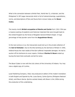 Boxer Codex: 16th Century Filipino Illustrations | PDF