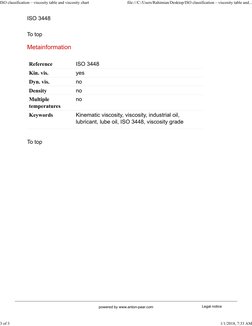 ISO 3448 Viscosity Classification Chart | PDF