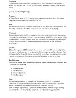 Chocolate 
Chocolates and Candies telling Kathleen is not a kid anymore but a real lady in 
which You will become a model to