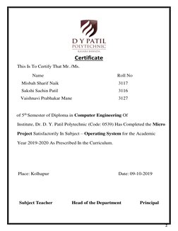 2 
 
 
 
 
 
Certificate 
This Is To Certify That Mr. /Ms. 
Name    
 
 
 
 
 
        Roll No 
Misbah Sharif Naik