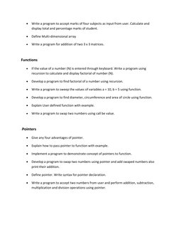 C Programming Concepts and Exercises | PDF | Subroutine | Pointer ...