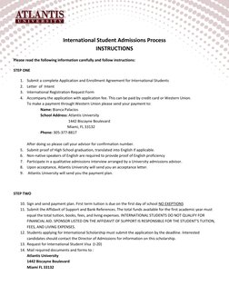 Atlantis University International Admissions Guide | PDF