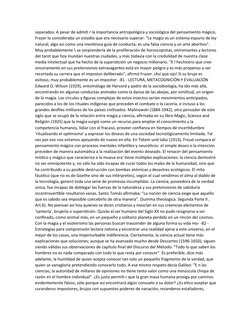 separados. A pesar de admiti r la importancia antropológica y sociológica del pensamiento mágico,
Frazer lo consideraba un es