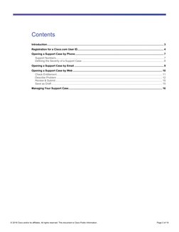 © 2018 Cisco and/or its affiliates. All rights reserved. This document is Cisco Public Information. 
Page 2 of 19 
Conten