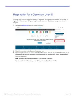 © 2018 Cisco and/or its affiliates. All rights reserved. This document is Cisco Public Information. 
Page 4 of 19 
Regist
