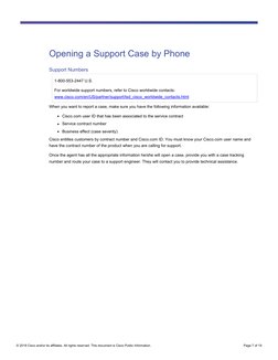 © 2018 Cisco and/or its affiliates. All rights reserved. This document is Cisco Public Information. 
Page 7 of 19 
Openin
