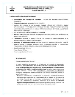 GESTIÓN DE FORMACIÓN PROFESIONAL INTEGRAL
PROCEDIMIENTO DESARROLLO CURRICULAR
GUÍA DE APRENDIZAJE
1. IDENTIFICACIÓN DE LA GUI
