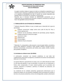 SERVICIO NACIONAL DE APRENDIZAJE SENA 
Procedimiento de Desarrollo Curricular
GUÍA DE APRENDIZAJE 
Se sugiere coordinar traba