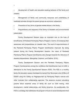 Family Development Sessions in 4Ps | PDF | Reinforcement | Parenting