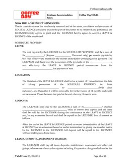 Employee Accommodation Policy Overview | PDF | License | Landlord