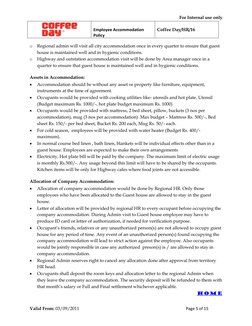 Employee Accommodation Policy Overview | PDF | License | Landlord