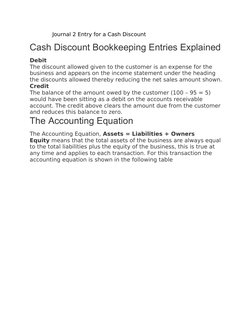 Discount Received Journal Entry Example Types of Discounts in Accounting | PDF | Discounts And Allowances ...