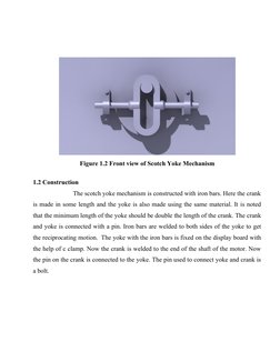 Figure 1.2 Front view of Scotch Yoke Mechanism
1.2 Construction
                         The scotch yoke mechanism is constru