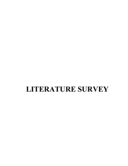 LITERATURE SURVEY
