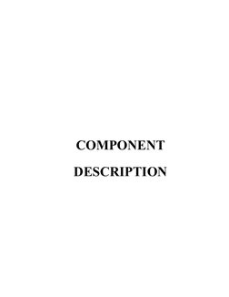 COMPONENT 
DESCRIPTION
