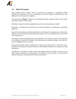 Electrical Operation & Maintenance Manual | PDF | Insulator ...