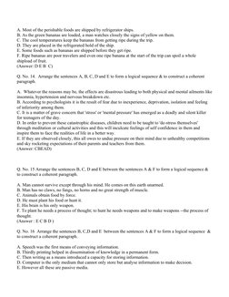 Jumbled Sentences Rearrangement Guide | PDF | Sentence (Linguistics ...