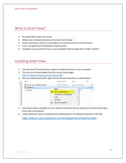 Smart View Excel Training Guide | PDF | Microsoft Excel | Computer Data