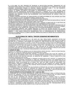 EL  16  DE  ABRIL  DE  1952,  DESPUÉS  DE  TRIUNFAR  LA  REVOLUCIÓN  NACIONAL,  DIRIGENTES  DE  LAS
ORGANIZACIONES SINDICALES