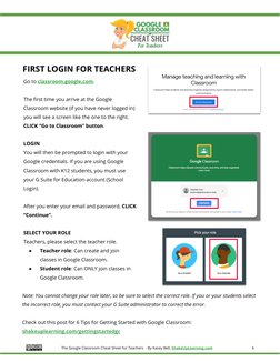 Google Classroom Cheat Sheet for Teachers | PDF | Software | Computing