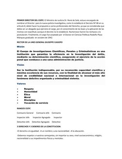 PRIMER DIRECTOR DEL CICPC: El Ministro de Justicia Dr. René de Solá, estuvo encargado de 
nombrar al Director  para la nueva