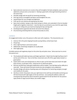 Pilates Matwork Teacher Training Course                                                                               Josie M