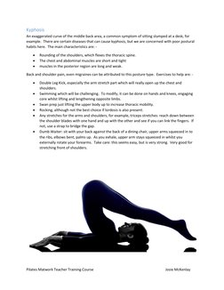 Pilates Matwork Teacher Training Course                                                                               Josie M