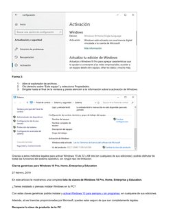 Forma 3:
1.
Abre el explorador de archivos.
2.
Clic derecho sobre “Este equipo” y selecciona Propiedades.
3.
Dirígete hasta e