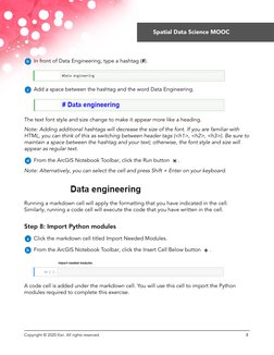 b
In front of Data Engineering, type a hashtag (#).
c
Add a space between the hashtag and the word Data Engineering.
The text