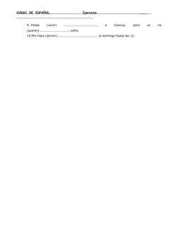 CURSO  DE  ESPAÑOL. 
 
                         
 
 Ejercicios