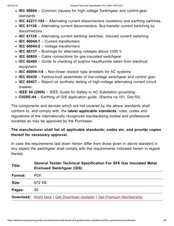 220kV SF6 GIS Technical Specification | PDF | Alternating Current ...
