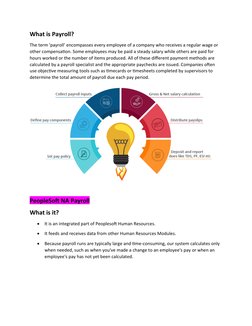 PeopleSoft Payroll Processing Overview | PDF | Payroll | Employee Relations