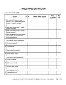 THIS CHECKLIST IS NOT INTENDED TO REPLACE THE CHRYSLER, FORD, AND GENERAL MOTORS QUALITY SYSTEM ASSESSMENT.
Page 10 of 98
A-4