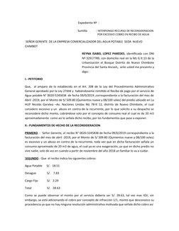 Expediente Nº  :  
                                                                         Sumilla            : INTERPONGO